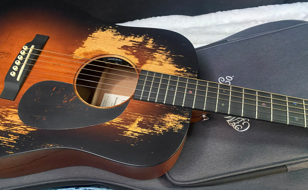 NEW! Martin D Jr-E Street Legend Burst Acoustic-Electric Guitar - Custom Ink - 4lbs - Authorized Dealer - G07739