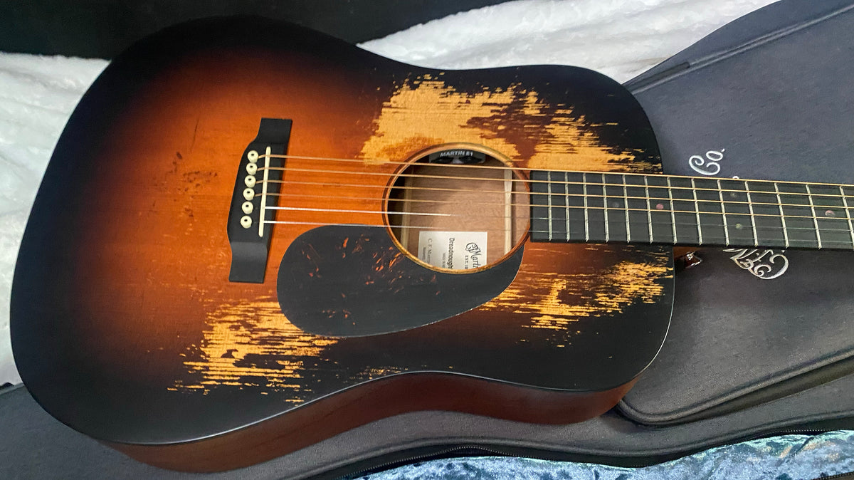 NEW! Martin D Jr-E Street Legend Burst Acoustic-Electric Guitar - Custom Ink - 4lbs - Authorized Dealer - G07739