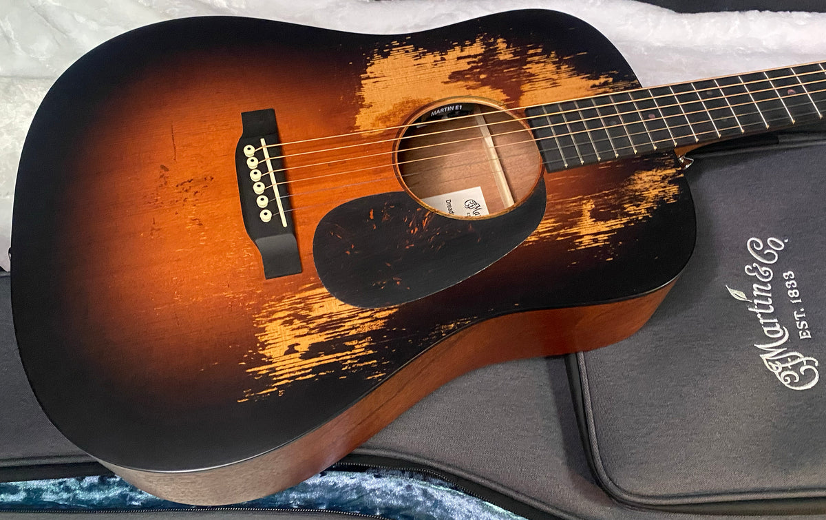 NEW! Martin D Jr-E Street Legend Burst Acoustic-Electric Guitar - Custom Ink - 4lbs - Authorized Dealer - G07739