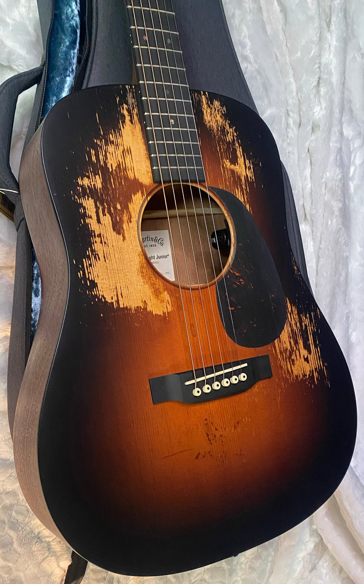 NEW! Martin D Jr-E Street Legend Burst Acoustic-Electric Guitar - Custom Ink - 4lbs - Authorized Dealer - G07739