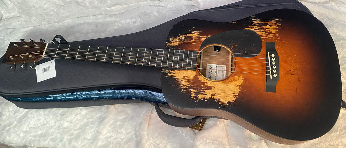NEW! Martin D Jr-E Street Legend Burst Acoustic-Electric Guitar - Custom Ink - 4lbs - Authorized Dealer - G07739