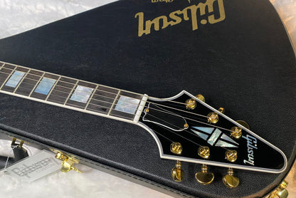 NEW! Gibson Custom Shop Flying V Custom - Cobra Black Curly Flame Top - Authorized Dealer - Ultra RARE! 7.1 lbs - G07007
