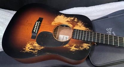 NEW! Martin D Jr-E Street Legend Burst Acoustic-Electric Guitar - Custom Ink - 3.9lbs - Authorized Dealer - G07741