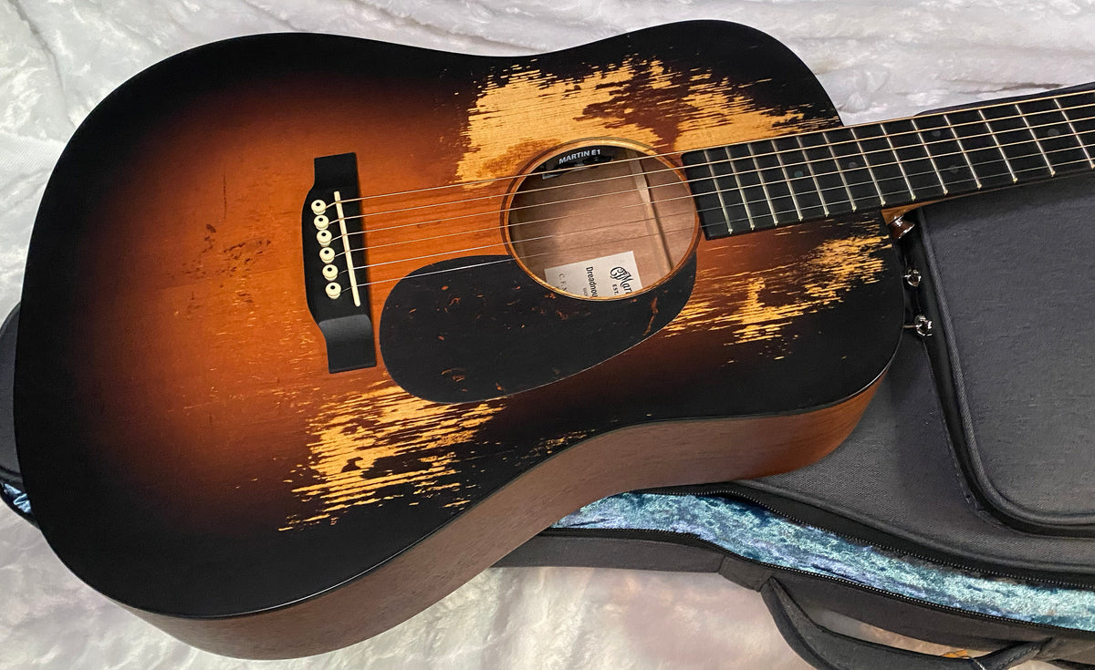 NEW! Martin D Jr-E Street Legend Burst Acoustic-Electric Guitar - Custom Ink - 3.9lbs - Authorized Dealer - G07741