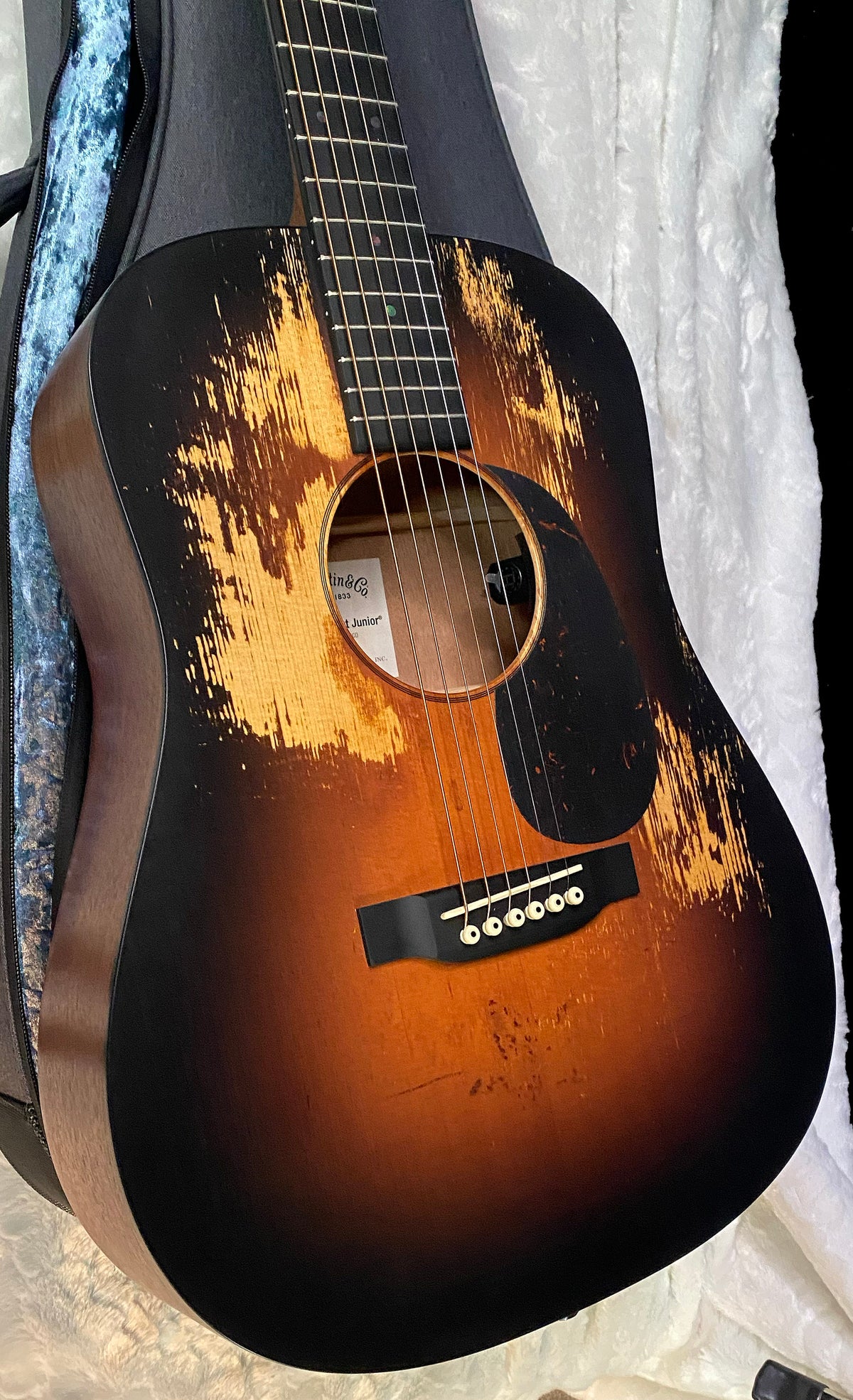 NEW! Martin D Jr-E Street Legend Burst Acoustic-Electric Guitar - Custom Ink - 3.9lbs - Authorized Dealer - G07741