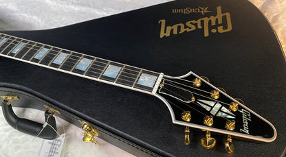 NEW! Gibson Custom Shop Flying V Custom - Cobra Black Curly Flame Top - Authorized Dealer - Ultra RARE! 7.1 lbs - G07006