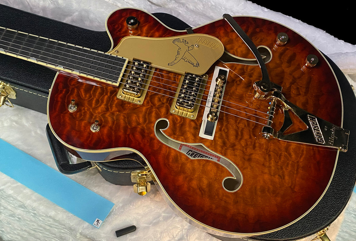 NEW! Gretsch G6136TGQM-59 Limited Edition Quilt Classic Falcon - AAAAA Quilt WOW - Bigsby - Forge Glow - 8.2lbs - Authorized Dealer - G06934 (Copy)