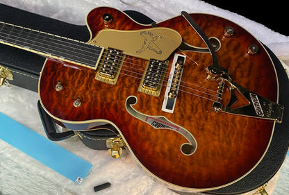NEW! Gretsch G6136TGQM-59 Limited Edition Quilt Classic Falcon - AAAAA Quilt WOW - Bigsby - Forge Glow - 8.2lbs - Authorized Dealer - G06934 (Copy)