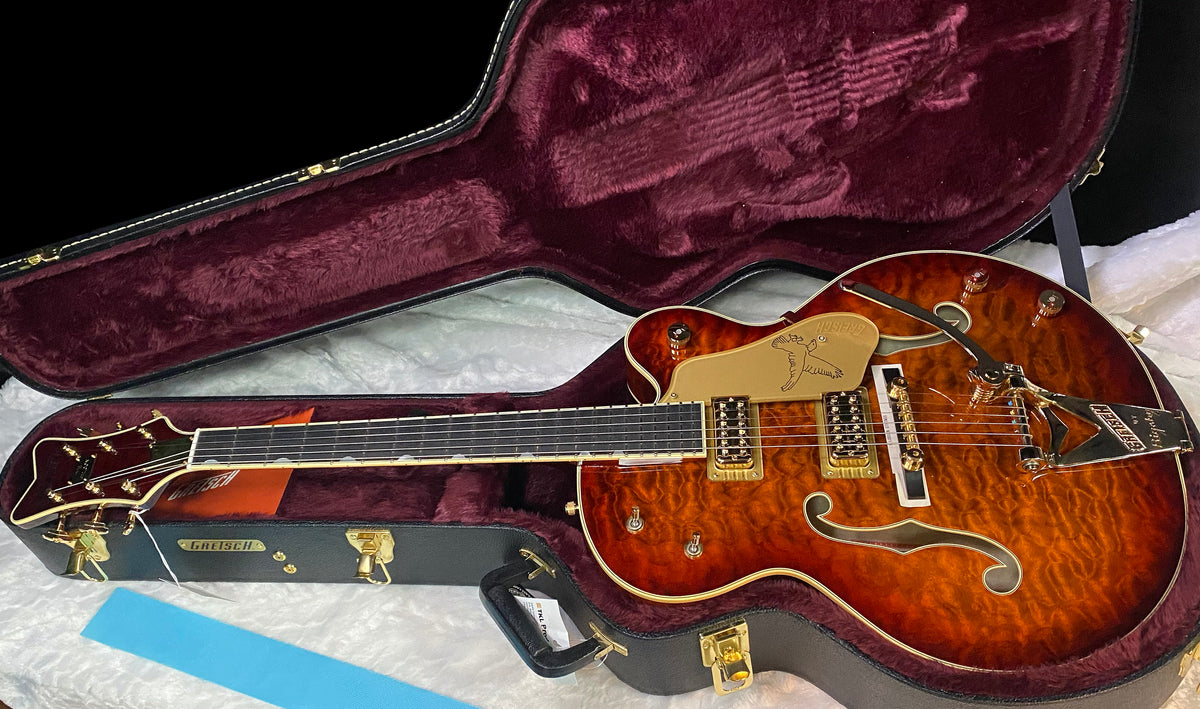 NEW! Gretsch G6136TGQM-59 Limited Edition Quilt Classic Falcon - AAAAA Quilt WOW - Bigsby - Forge Glow - 8.2lbs - Authorized Dealer - G06934 (Copy)