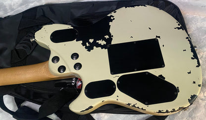 NEW ! EVH  Limited Edition Wolfgang Special Striped Series, Ebony Fingerboard, Distressed Ivory - 7lbs - Authorized Dealer - G07649
