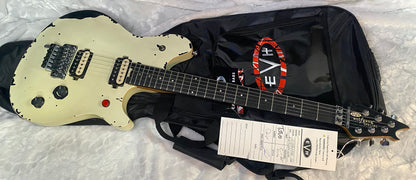 NEW ! EVH  Limited Edition Wolfgang Special Striped Series, Ebony Fingerboard, Distressed Ivory - 7lbs - Authorized Dealer - G07649