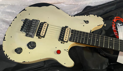 NEW ! EVH  Limited Edition Wolfgang Special Striped Series, Ebony Fingerboard, Distressed Ivory - 7lbs - Authorized Dealer - G07652