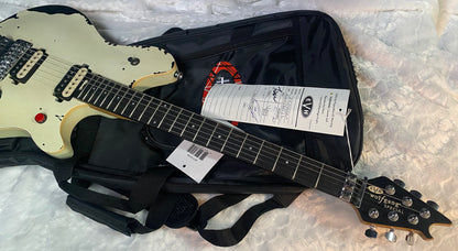 NEW ! EVH  Limited Edition Wolfgang Special Striped Series, Ebony Fingerboard, Distressed Ivory - 7lbs - Authorized Dealer - G07652