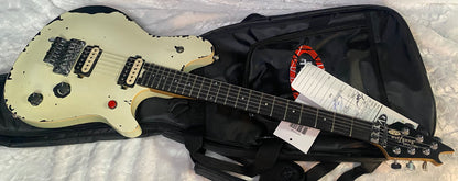 NEW ! EVH  Limited Edition Wolfgang Special Striped Series, Ebony Fingerboard, Distressed Ivory - 7lbs - Authorized Dealer - G07652