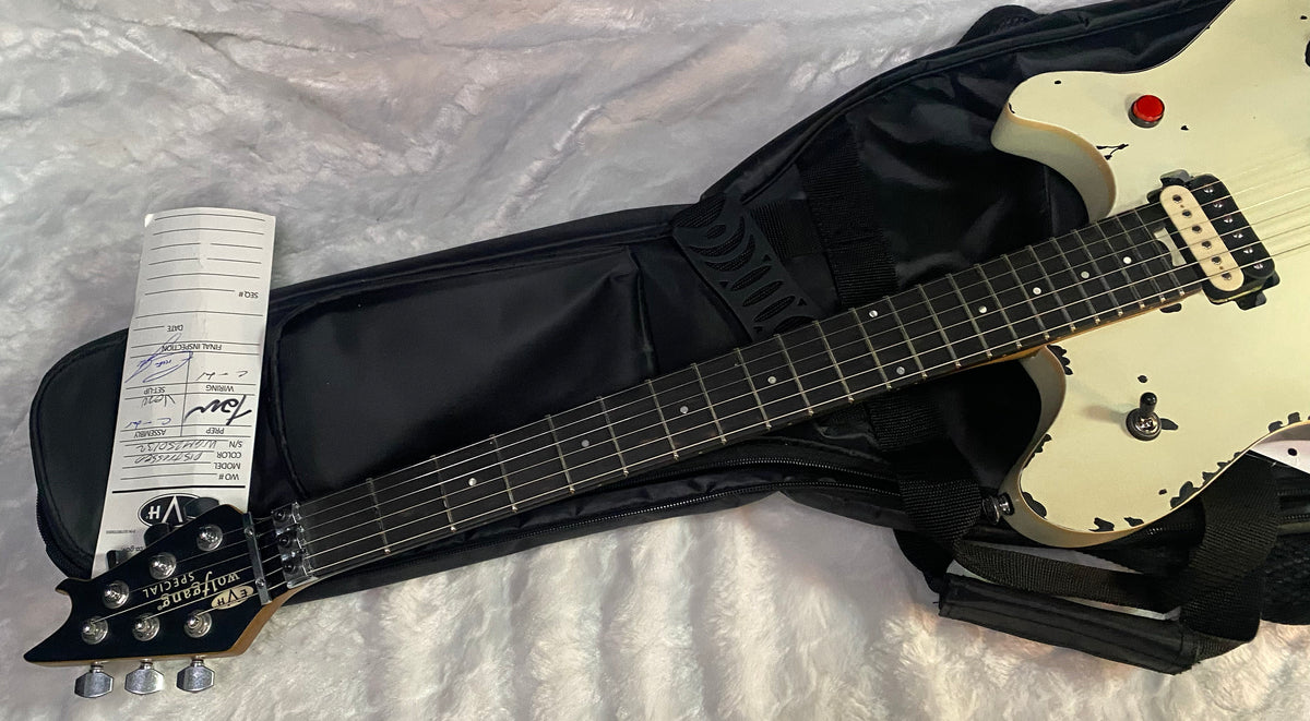 NEW ! EVH  Limited Edition Wolfgang Special Striped Series, Ebony Fingerboard, Distressed Ivory - 7lbs - Authorized Dealer - G07652