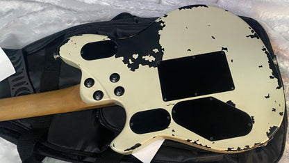 NEW ! EVH  Limited Edition Wolfgang Special Striped Series, Ebony Fingerboard, Distressed Ivory - 7lbs - Authorized Dealer - G07652