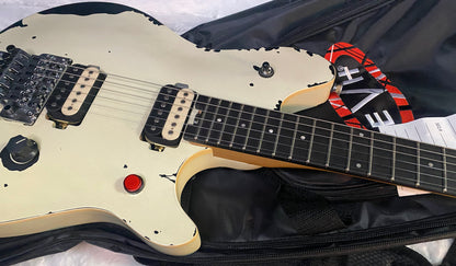 NEW ! EVH  Limited Edition Wolfgang Special Striped Series, Ebony Fingerboard, Distressed Ivory - 7lbs - Authorized Dealer - G07651