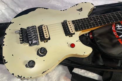 NEW ! EVH  Limited Edition Wolfgang Special Striped Series, Ebony Fingerboard, Distressed Ivory - 7lbs - Authorized Dealer - G07651