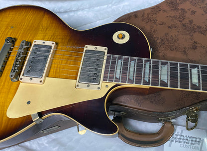 NEW! Gibson Custom 1959 Les Paul Standard Resissue Electric Guitar - Beauty of the Burst #58, Heavy Aged - Authorized Dealer - 8.55lbs - G06329