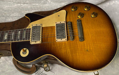 NEW! Gibson Custom 1959 Les Paul Standard Resissue Electric Guitar - Beauty of the Burst #58, Heavy Aged - Authorized Dealer - 8.55lbs - G06329