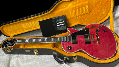 NEW! Gibson Dealer Select Custom Shop Les Paul Custom AAA Figured Top - Transparent Pink - Authorized Dealer - WOW! 8.8 lbs - G06328