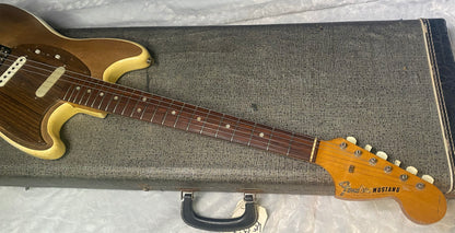 1966 Fender Mustang - Heavily Modded - Original Hardshell Case - Olympic White - Sanded Top & Back - COOL Vintage Guitar!