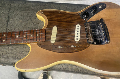 1966 Fender Mustang - Heavily Modded - Original Hardshell Case - Olympic White - Sanded Top & Back - COOL Vintage Guitar!