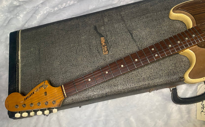 1966 Fender Mustang - Heavily Modded - Original Hardshell Case - Olympic White - Sanded Top & Back - COOL Vintage Guitar!
