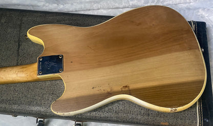 1966 Fender Mustang - Heavily Modded - Original Hardshell Case - Olympic White - Sanded Top & Back - COOL Vintage Guitar!