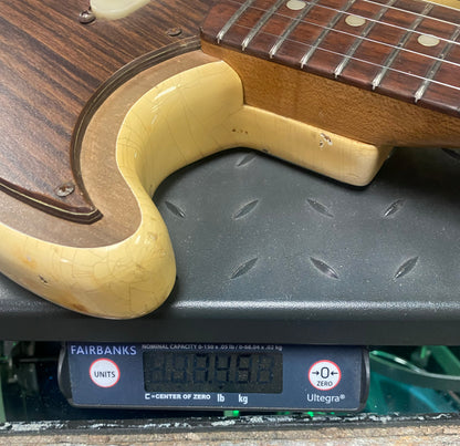 1966 Fender Mustang - Heavily Modded - Original Hardshell Case - Olympic White - Sanded Top & Back - COOL Vintage Guitar!