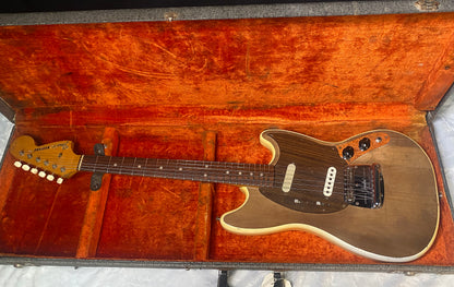 1966 Fender Mustang - Heavily Modded - Original Hardshell Case - Olympic White - Sanded Top & Back - COOL Vintage Guitar!