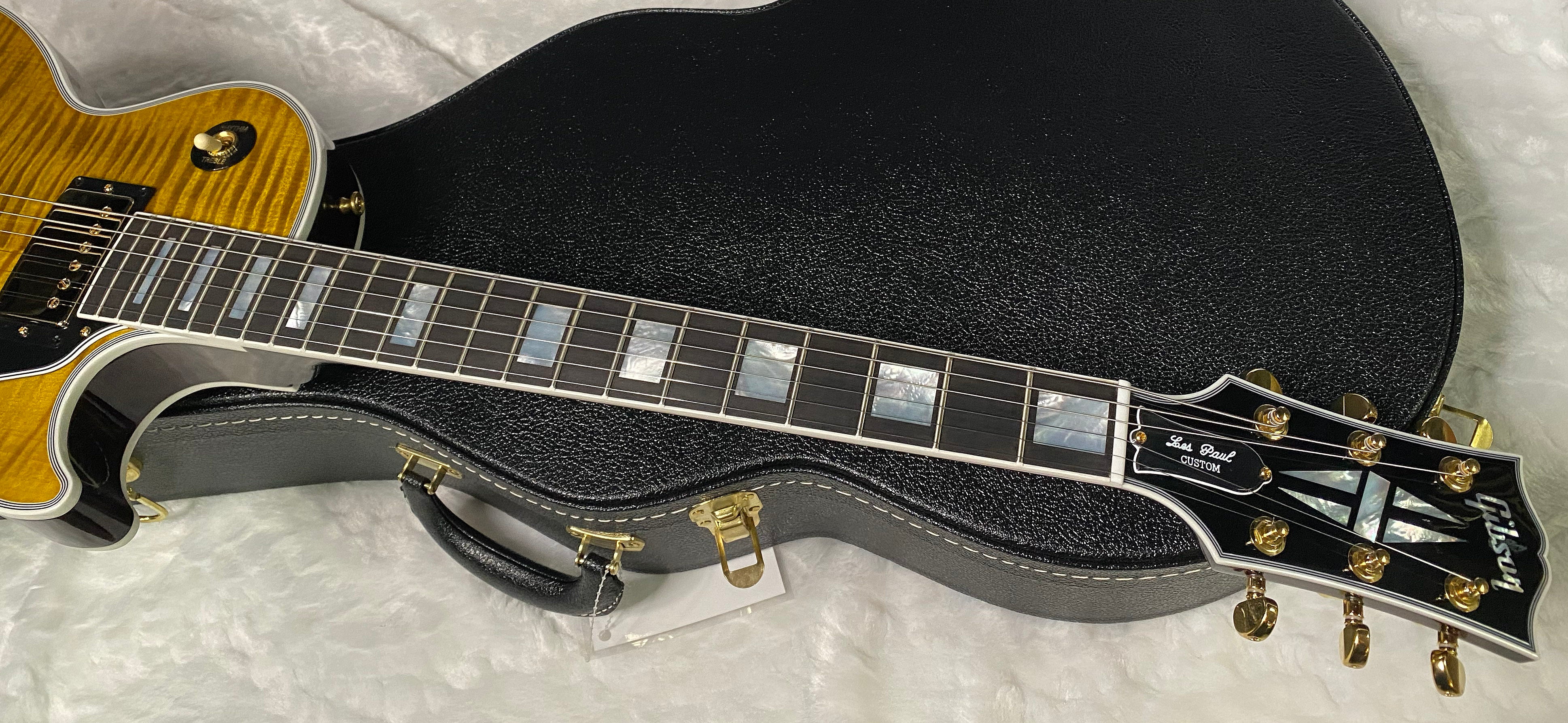 NEW! Gibson Dealer Select Custom Shop Les Paul Custom AAA Figured Flame Top - Green Tiger - Authorized Dealer - WOW! 8.4 lbs - G06343