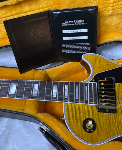 NEW! Gibson Dealer Select Custom Shop Les Paul Custom AAA Figured Flame Top - Green Tiger - Authorized Dealer - WOW! 8.4 lbs - G06343