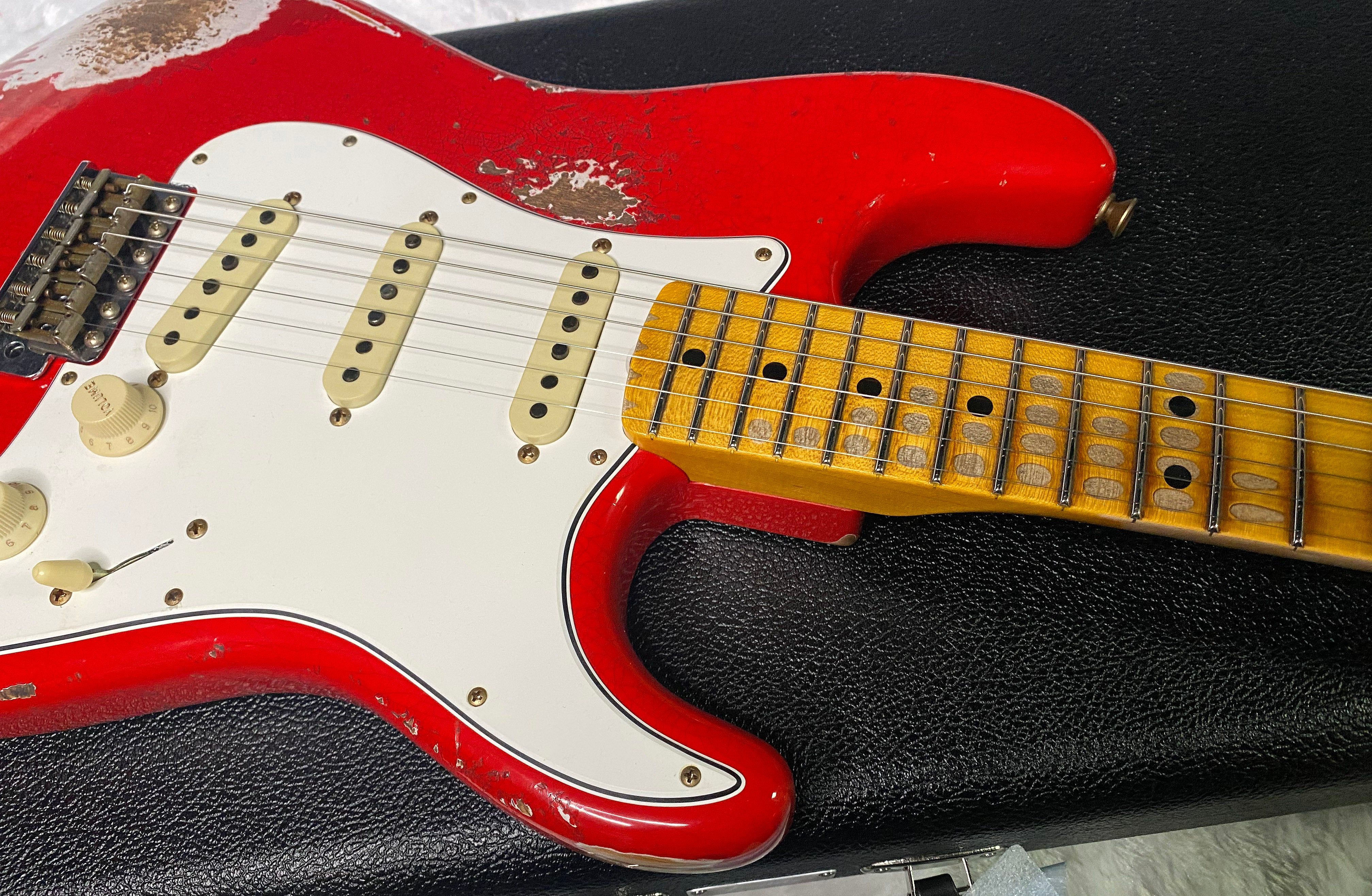 NEW! Fender Custom Shop Special Run '69 Stratocaster Heavy Relic - Handwound P/U's - Aged Ferrari Red - Reverse Headstock - 7.9lbs - Authorized Dealer - One OFF! SUPER RARE! G07043
