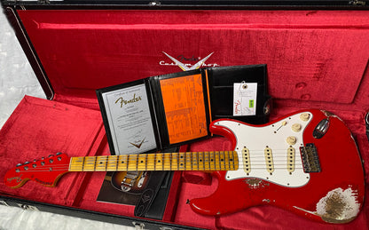 NEW! Fender Custom Shop Special Run '69 Stratocaster Heavy Relic - Handwound P/U's - Aged Ferrari Red - Reverse Headstock - 7.9lbs - Authorized Dealer - One OFF! SUPER RARE! G07043