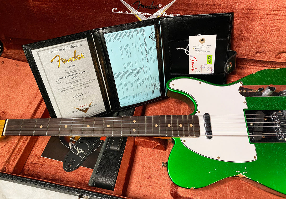 NEW! Fender Custom Shop SR25 Telecaster Pro Relic - Candy Apple Green - Handwound Twisted Tele Pick-Ups - Authorized Dealer - 7.5lbs - G07749