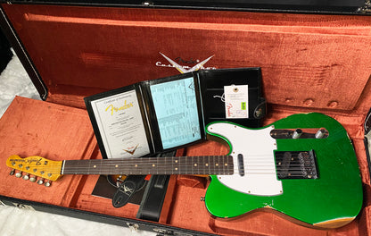 NEW! Fender Custom Shop SR25 Telecaster Pro Relic - Candy Apple Green - Handwound Twisted Tele Pick-Ups - Authorized Dealer - 7.5lbs - G07749