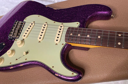 NEW! Fender Custom Shop 1960 Stratocaster Relic - Magenta Sparkle - Matching Peg Head - Handwound Pick-Ups - 7.9 lbs - Authorized Dealer - G07040