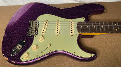 NEW! Fender Custom Shop 1960 Stratocaster Relic - Magenta Sparkle - Matching Peg Head - Handwound Pick-Ups - 7.9 lbs - Authorized Dealer - G07040