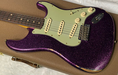 NEW! Fender Custom Shop 1960 Stratocaster Relic - Magenta Sparkle - Matching Peg Head - Handwound Pick-Ups - 7.9 lbs - Authorized Dealer - G07040