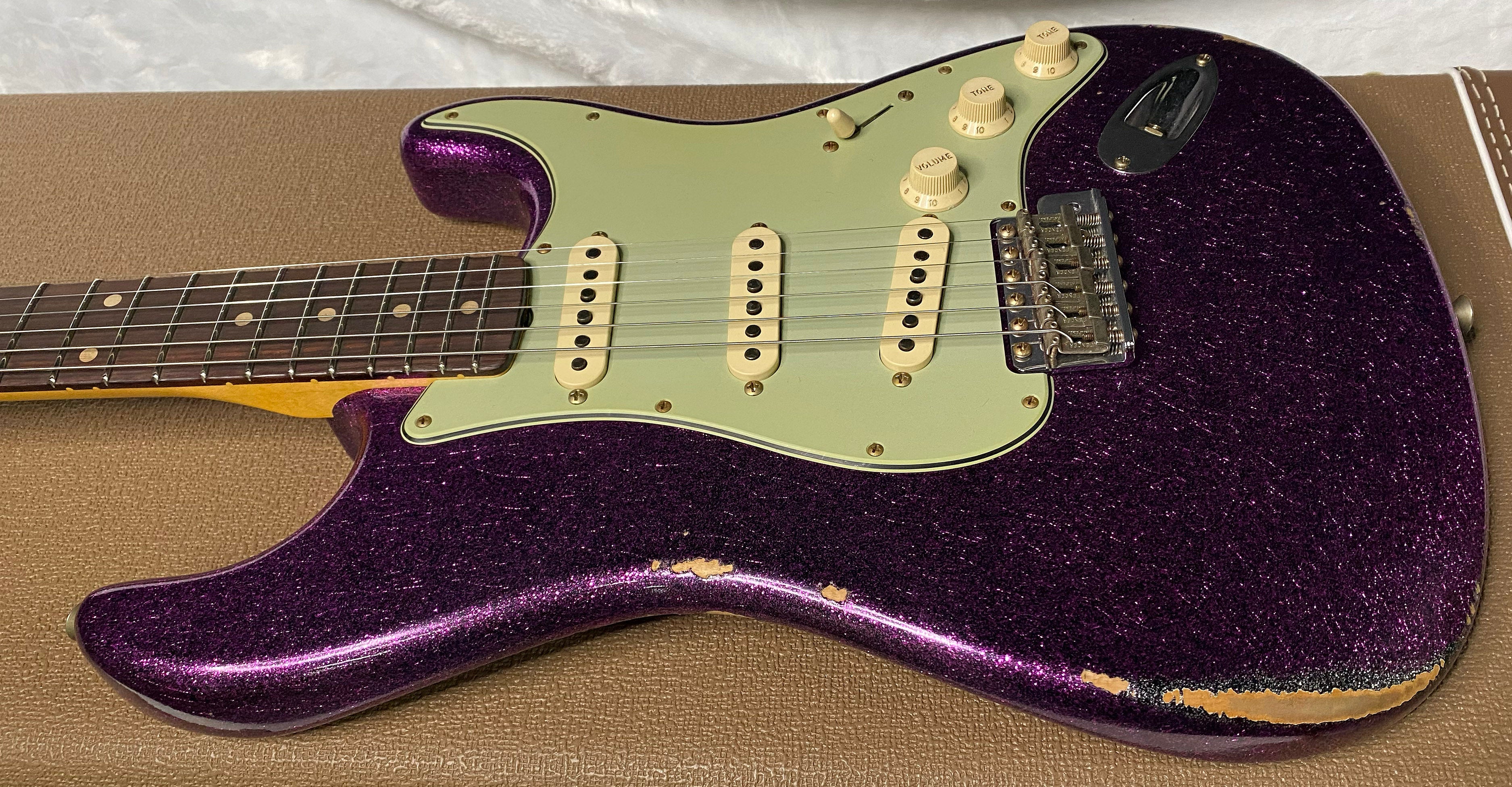 NEW! Fender Custom Shop 1960 Stratocaster Relic - Magenta Sparkle - Matching Peg Head - Handwound Pick-Ups - 7.9 lbs - Authorized Dealer - G07040