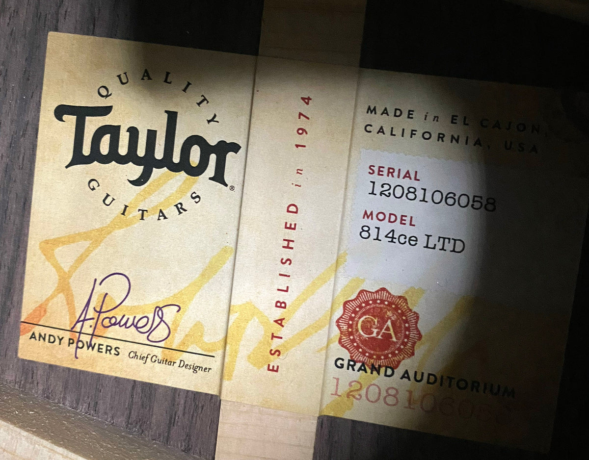 NEW! Taylor Next Generation 814ce Special Edition Acoustic-electric Guitar - Casablanca Beige Metallic - 4.6lbs - Authorized Dealer - G07756