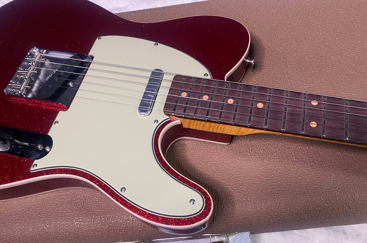 NEW! Fender Custom Shop Flamethrower Telecaster Custom - NOS - Modern Specs - Texas Special Pick-Ups - AAAA Flamed Neck - Red Sparkle - Authorized Dealer - 7.8 lbs - G07762