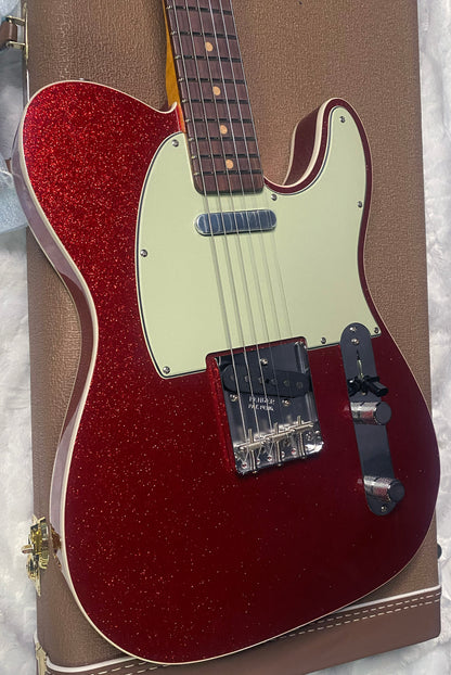 NEW! Fender Custom Shop Flamethrower Telecaster Custom - NOS - Modern Specs - Texas Special Pick-Ups - AAAA Flamed Neck - Red Sparkle - Authorized Dealer - 7.8 lbs - G07762