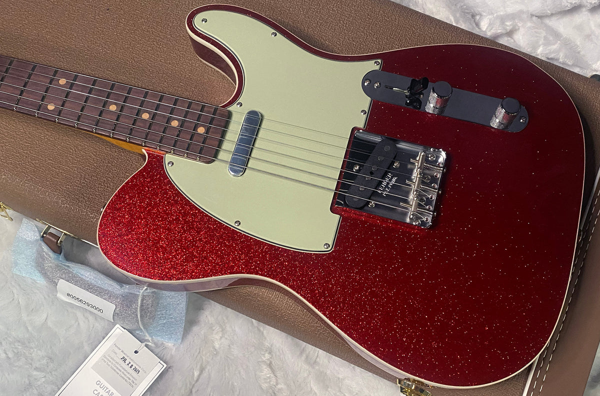 NEW! Fender Custom Shop Flamethrower Telecaster Custom - NOS - Modern Specs - Texas Special Pick-Ups - AAAA Flamed Neck - Red Sparkle - Authorized Dealer - 7.8 lbs - G07762