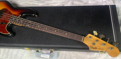 NEW! Fender Custom Shop 64 Jazz Bass Relic - Sunburst Finish - 9.35 lbs - Authorized Dealer - G07766