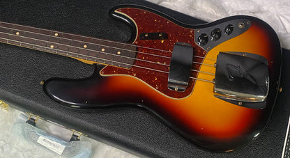 NEW! Fender Custom Shop 64 Jazz Bass Relic - Sunburst Finish - 9.35 lbs - Authorized Dealer - G07766