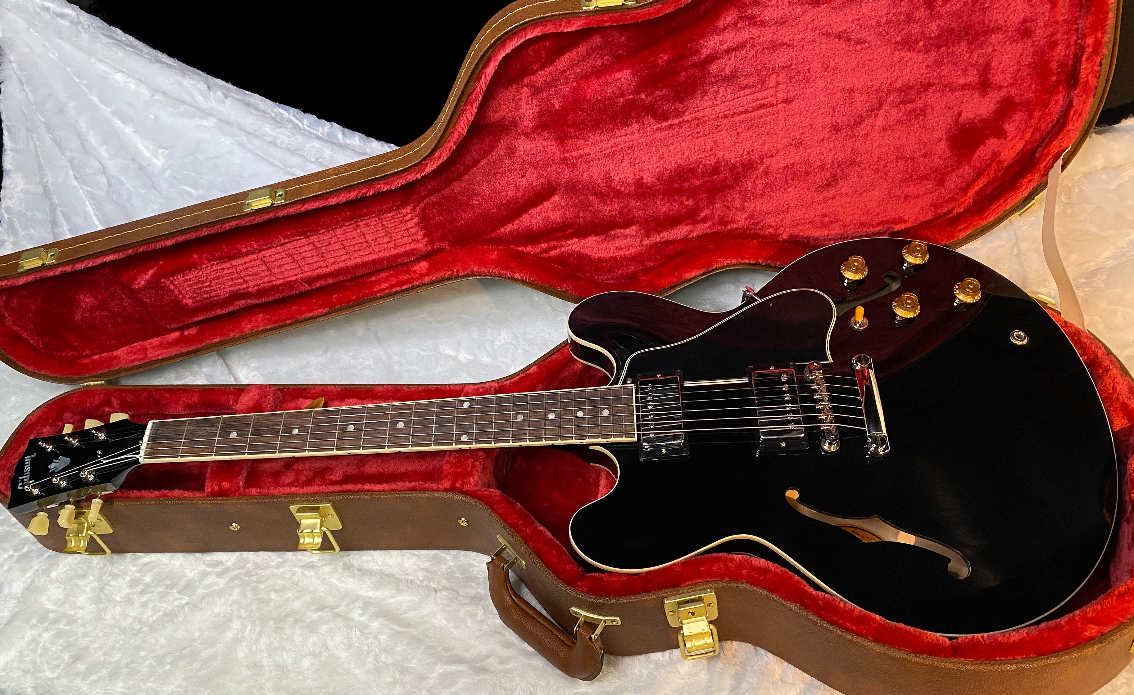 NEW ! Gibson ES-335 50s Semi-Hollowbody Electric Guitar - Ebony - Authorized Dealer - 8 lbs - G07034