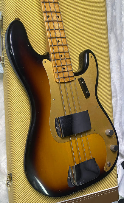 NEW! Fender Custom Shop 1958 Precision Bass Journeyman Relic - 2-Tone Sunburst - Authorized Dealer - 8.9lbs - G07765