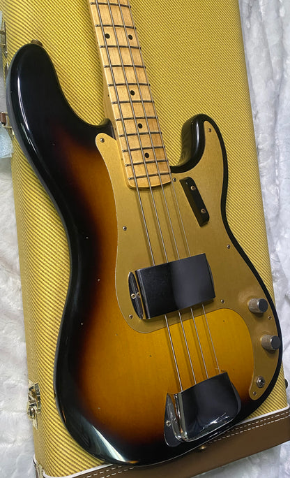 NEW! Fender Custom Shop 1958 Precision Bass Journeyman Relic - 2-Tone Sunburst - Authorized Dealer - 8.9lbs - G07769